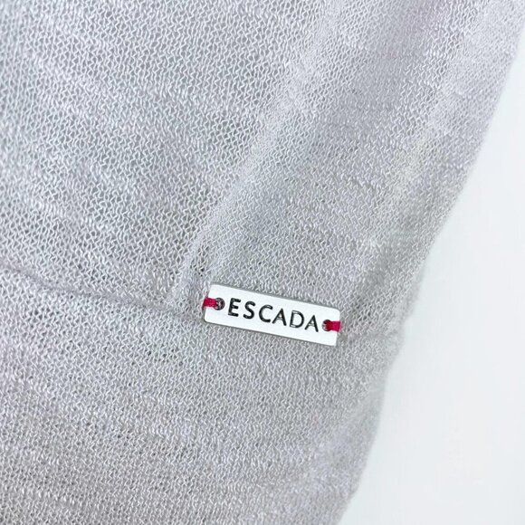 ⚡️SOLD⚡️ escada short sleeve light knit cardigan top - Picture 2 of 8